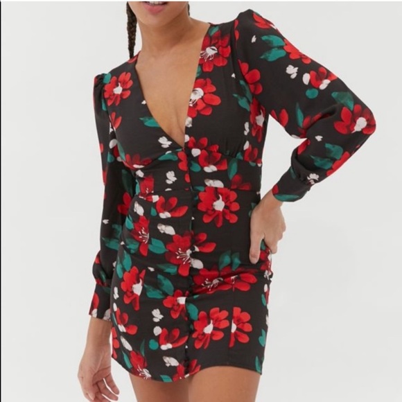 Urban Outfitters Michelle Floral Mini Dress - Picture 2 of 6